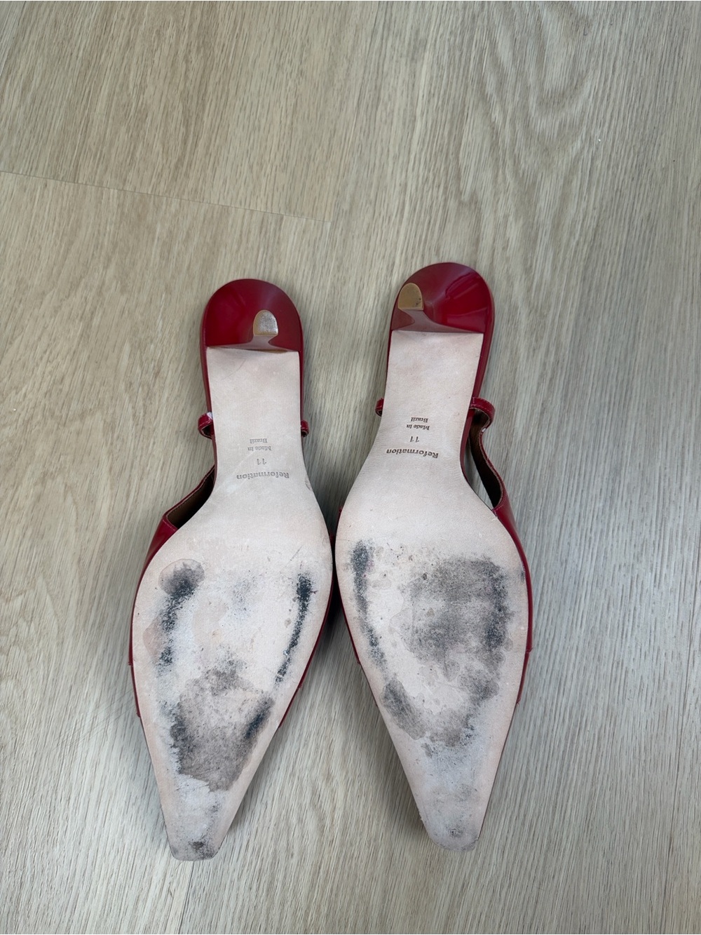 Reformation Noreen Slingback Bow Patent Leather Heels 11 - Picture 6 of 8